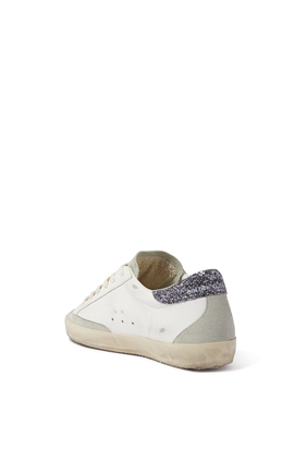 Super-Star Leather Glitter Low-Top Sneakers